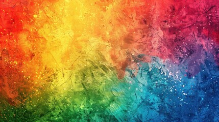 Abstract Rainbow Watercolor Painting