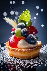 Wall Mural - Japanes mini tart, high resolution photo, realistic photo