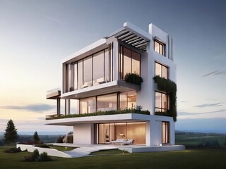 modern house in the city