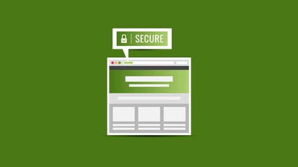 Wall Mural - ssl encryption animation.