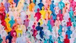 © VK Studio - A colorful, vibrant representation of a diverse crowd, expressed through a layered paper cut-out art style.