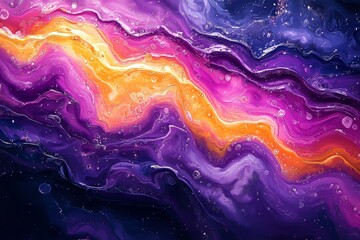 Aufkleber - Liquid marble pattern mixed with digital and matte painting creates an abstract background that is seamless and colorful