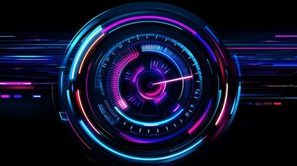 Leinwandbilder - Interface HUD futuristic. HUD, GUI for game background design. Technology background. Digital data. Stock data.