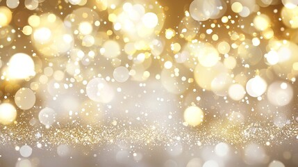 Aufkleber - A blurry festival light background over an abstract cream background with an outdoor celebration bokeh.