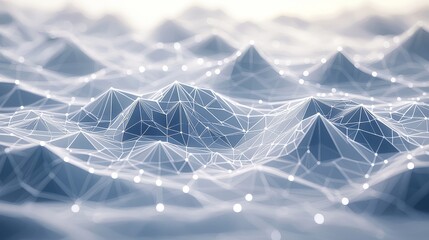 Aufkleber - An abstract white hexagon background with a futuristic honeycomb concept. Concept of the wave of particles. 3D rendering. An abstract background with a data technology theme.