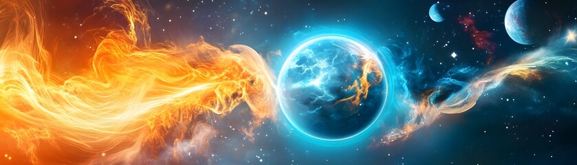 Wall Mural - Cosmic Fire and Ice.