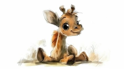 Poster - Cute baby giraffe