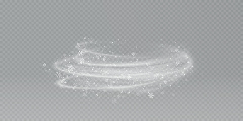 Wall Mural - Cold winter wind texture. Holiday vector blizzard. Christmas effect of a cold blizzard. Vector PNG.	
