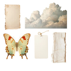 Wall Mural - png aesthetic ephemera collage