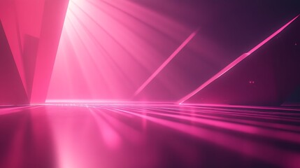 Wall Mural - Abstract Pink Light Rays Background