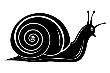 Snail silhouette vector art illustration