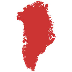 Vector outline map of Greenland