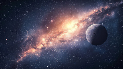 Wall Mural - moon and stars in the sky