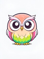 Wall Mural - Cute Cartoon Owl Illustration