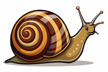 Wall Mural - Snail vector color illustration