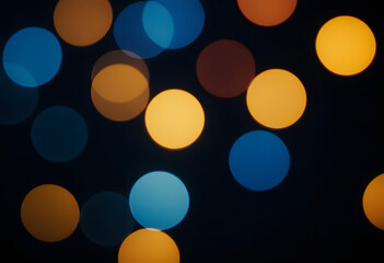 Bokeh lights in the dark blur