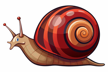 Wall Mural - Snail vector color illustration