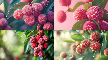 Wall Mural - raspberry on a branch