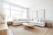© DigitalMagicVisions - Modern Scandinavian Family Room with Cozy Textiles and Light Wood Accents