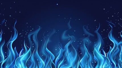 Wall Mural - Vector_illustration_Background_vector_blue_flames