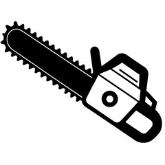 Wall Mural - chainsaw vector on white background