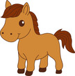 © Larisa - Cute horse clipart design illustration