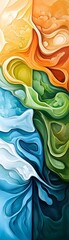 Wall Mural - Abstract Swirling Colors.