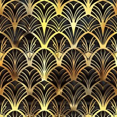 Luxury golden wallpaper. Art Deco Pattern, Vip invitation background texture for print, fabric, packaging design