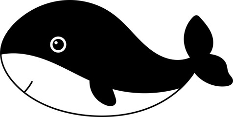 Wall Mural - Cute whale clipart design illustration