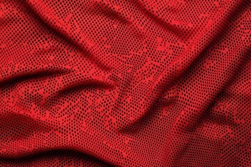 Red sports clothing fabric football shirt jersey texture background