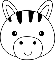 Wall Mural - Cute zebra clipart design illustration