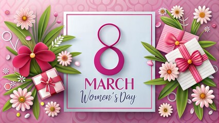 Wall Mural -  8 march womens day