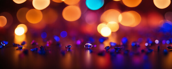 Sticker - Sparkling Diamonds with Blurry Lights