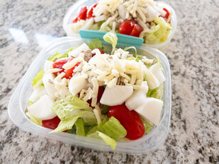 Wall Mural - Fresh Salad Meals in Containers for Healthy Eating