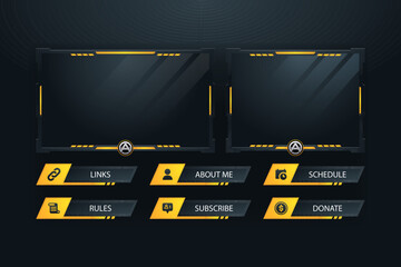 Aufkleber - Twitch obs streaming panel overlay design template full package setup
