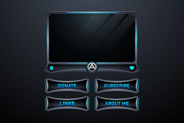 Aufkleber - Twitch obs streaming panel overlay design template full package setup
