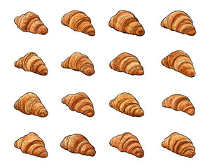 Wall Mural - Croissant clipart design illustration