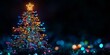 © Khaligo - Abstract technological christmas tree shining with light connections on blue background