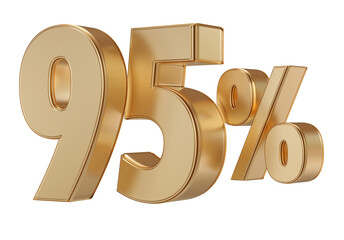 95 Percent Off Sale . Red Number Promotion