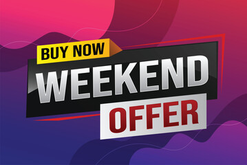 Wall Mural - Buy now weekend Special sale tag. Banner design template for marketing. Special offer promotion retail. background banner modern graphic design for advertising store shop, online store, website

