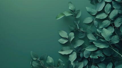 Wall Mural - Aesthetic_green_template_background