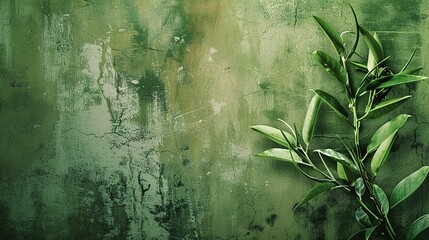 Wall Mural - Aesthetic_green_template_background