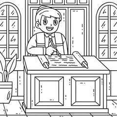 Poster - Bar Mitzvah Boy Reading the Torah Coloring Page 