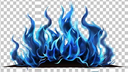 Wall Mural - Flame_vector_Blue_flames_background