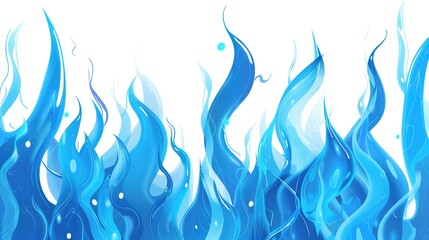 Wall Mural - Flame_vector_Blue_flames_background