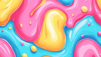 Canvas Print - Abstract Liquid Background   Colorful Swirls and Drops