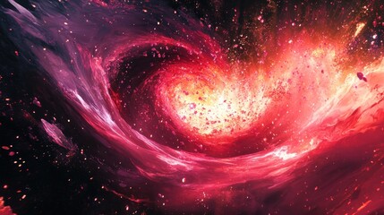 Canvas Print - Cosmic Vortex of Fire and Stardust