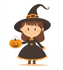 Wall Mural - Halloween characters white background