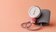 © Nim9ty  Pics - A modern blood pressure monitor on a soft pink background, symbolizing health and wellness in medical environments.