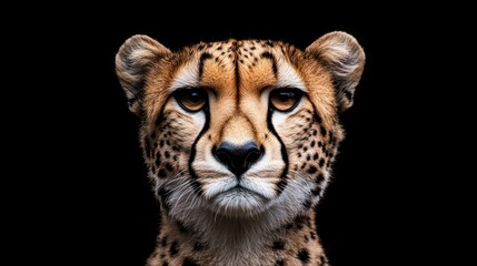 Sticker - Cheetah Portrait: A Close-Up Look at a Majestic Predator